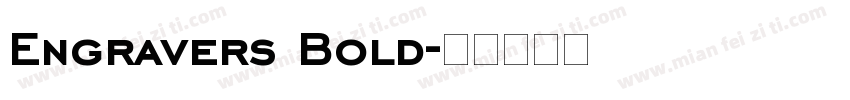 Engravers Bold字体转换